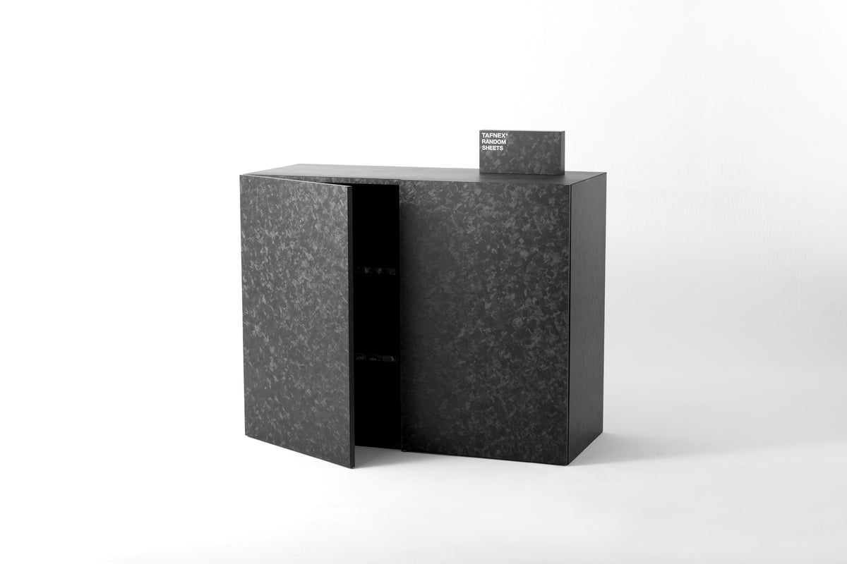TAFNEX CF-PP Design sheet furniture example. Shelf on a white background