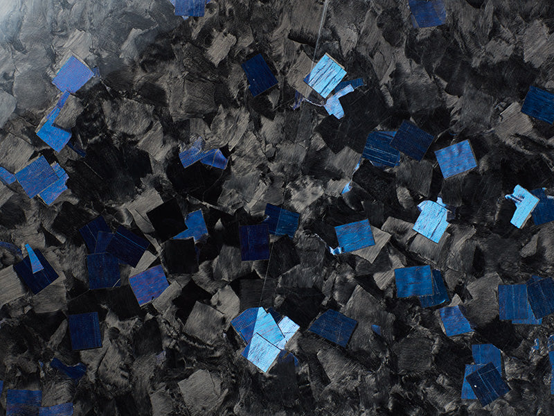 MC-07 TAFNEX Design Sheet made by pressed TAFNEX chips and  blue shiny colored chips added