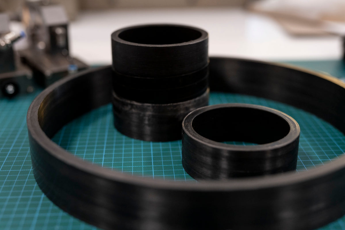 TAFNEX tube made byTAFNEX slit tape, possible to postprocess with injection molding or bending