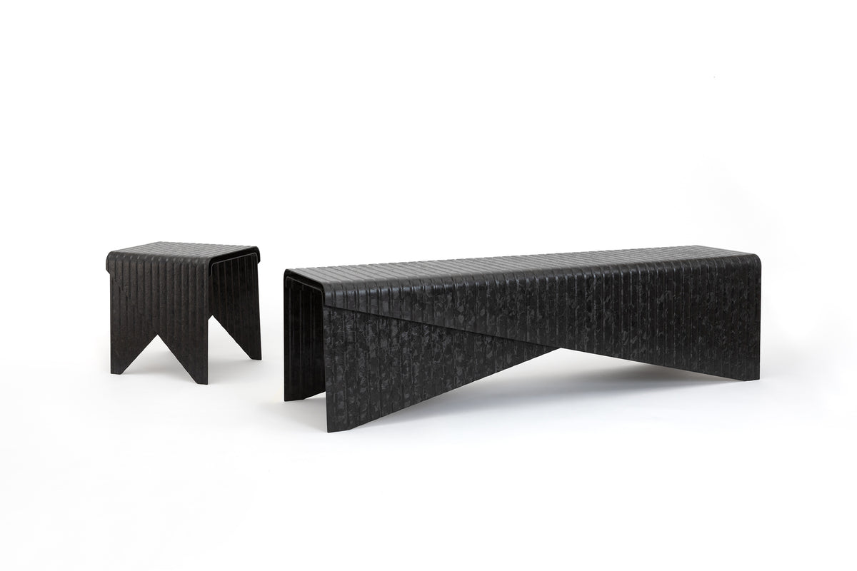Black Carbon desing benched using TAFNEX CF-PP Design sheets in thermoforming process
